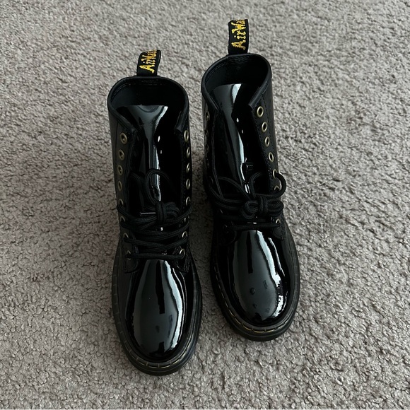 Dr. Martens Shoes Womens Size 5 Zavala Black Patent Leather Boots - Picture 2 of 10